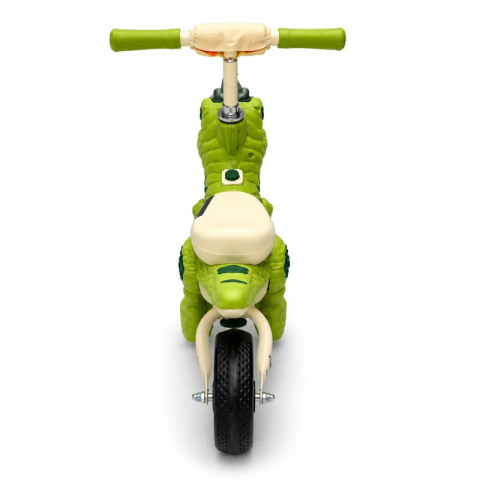 Bicicleta pentru Copii, Model Dinozaur T-Rex, Scaun Ergonomic, Lumini si Muzica Verde/Bej [3]