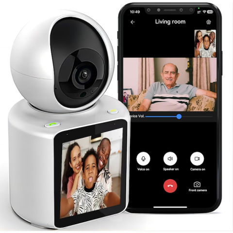Produse de sezon - Camera WiFi Inteligenta pentru Supraveghere Bebelusi si Familie, Monitor LCD, Audio Bidirectional, Vedere Nocturna