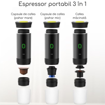 Espressor Portabil Electric cu Acumulator, Cafetiera pentru Capsule [6]