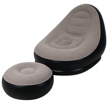 Produse de sezon - Fotoliu Gonflabil cu Taburet Otoman, Sezlong pentru Relaxare si Camping