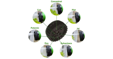 Furtun de gradina extensibil pana la 60m cu pistol de stropit multifunctional, conectori si accesorii incluse [6]