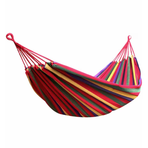 Hamac de Gradina si Camping din Bumbac, Multicolor, 180x80 cm [1]