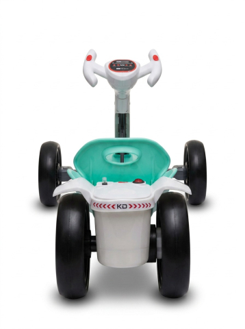 Kart Electric pentru Copii 2-7 Ani, 12V, 45W, Bluetooth, Telecomanda Parental Control, Pliabil, Turcoaz-Alb [3]