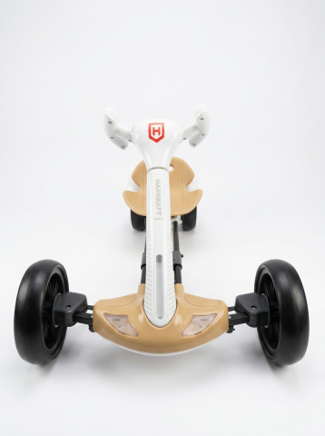 Produse de sezon - Kart Electric pentru Copii 3-7 Ani, 12V, 45W, Bluetooth, Telecomanda Parental Control, Pliabil, Crem-Alb