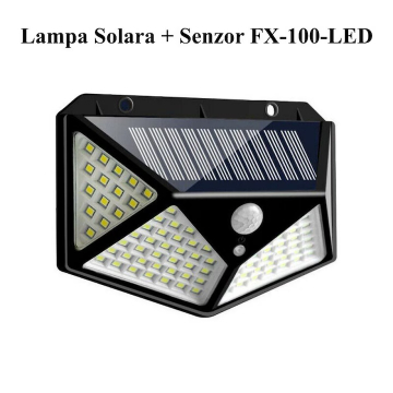 Lampa Solara de Perete cu 100 LED-uri si Senzor de Miscare, Unghi Larg [2]