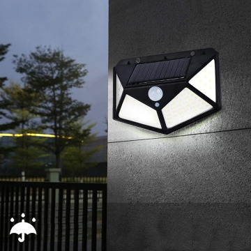 Lampa Solara de Perete cu 100 LED-uri si Senzor de Miscare, Unghi Larg [5]