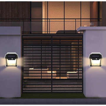 Lampa Solara de Perete cu Senzor de Miscare si Becuri LED Filament [5]