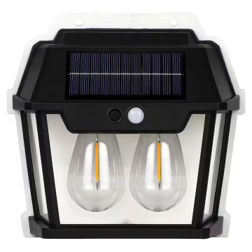 TOTUL SUB 50 LEI - Lampa Solara de Perete cu Senzor de Miscare si Becuri LED Filament