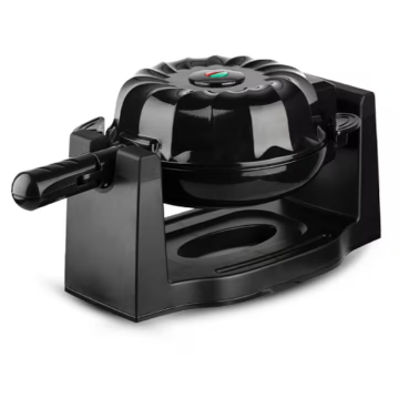Masina de Copt Chec si Guguluf, Aparat Electric Rotativ la 180 Grade pentru Deserturi, Placi Antiaderente, Negru [3]