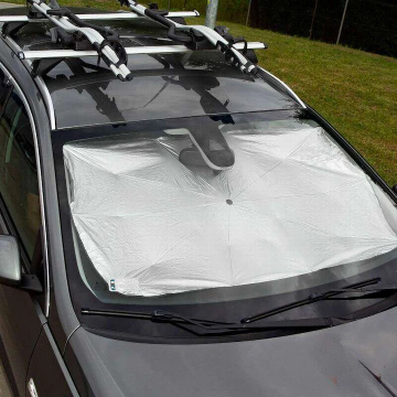 Parasolar Auto Tip Umbrela pentru Parbriz, Protectie UV, 140x80 cm [6]
