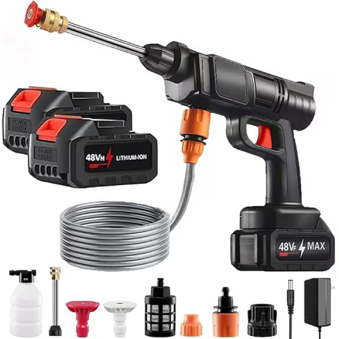 Produse de sezon - Pistol de Spalat cu Presiune pe Acumulator, 2 Baterii, Valiza Transport
