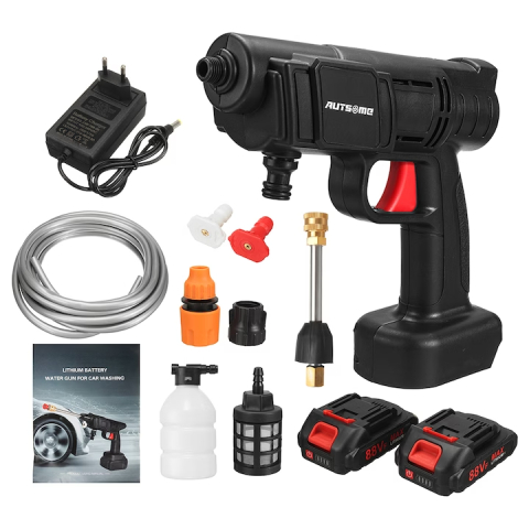Pistol de Spalat cu Presiune pe Acumulator, 2 Baterii, Valiza Transport [5]