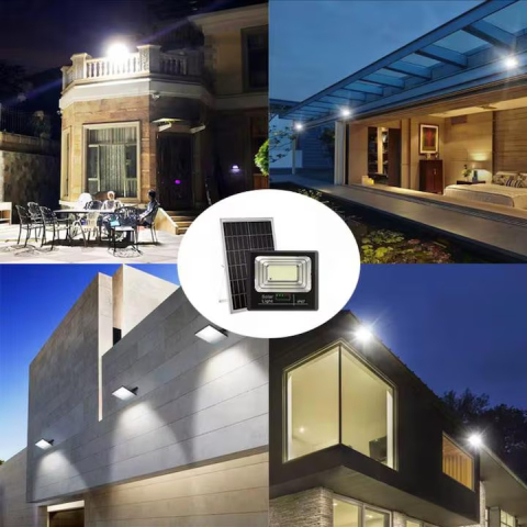 Proiector LED solar 200W IP67 cu panou fotovoltaic si telecomanda [23]