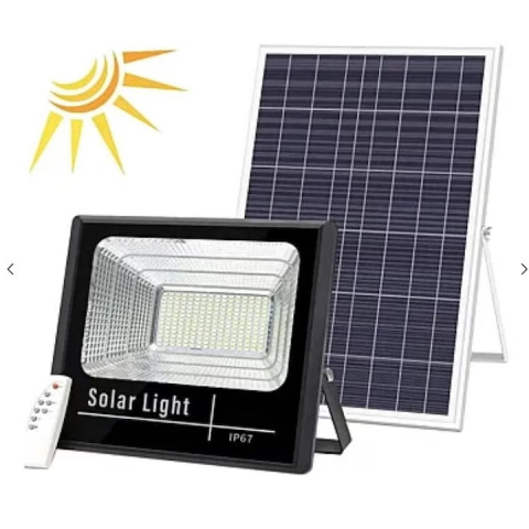Produse de sezon - Proiector LED solar 200W IP67 cu panou fotovoltaic si telecomanda