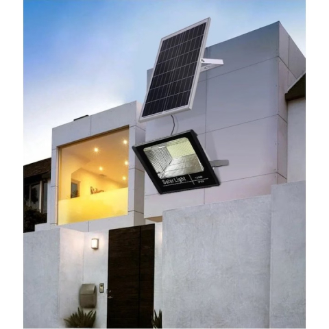 Proiector LED solar 200W IP67 cu panou fotovoltaic si telecomanda [1]