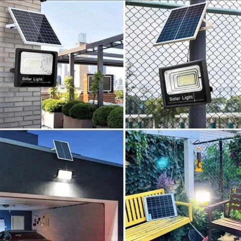 Proiector LED solar 200W IP67 cu panou fotovoltaic si telecomanda [5]