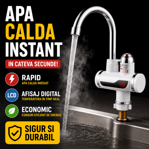 Robinet Electric Instant cu Afisaj Digital – Apa Calda in Cateva Secunde [1]