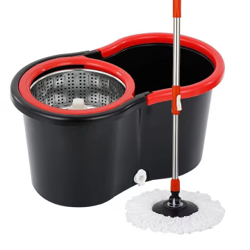 Baie & Sanitare - Galeata cu Mop Rotativ 360 si Storcator Inox, Set Curatenie Podele