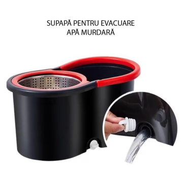 Galeata cu Mop Rotativ 360 si Storcator Inox, Set Curatenie Podele [4]