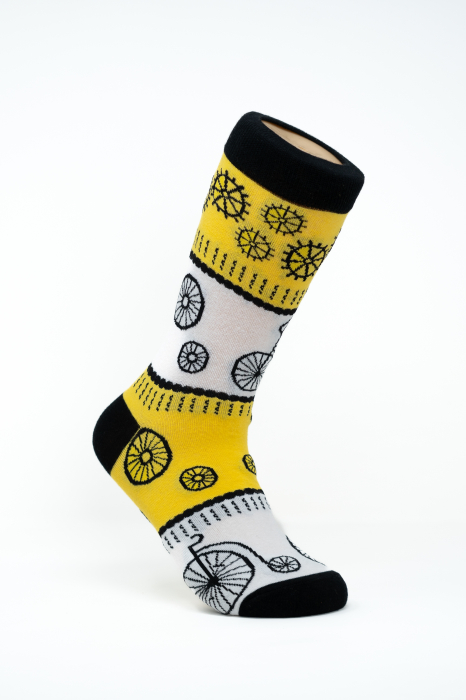 Sosete colorate inalte barbati, Penny-Farthing. [1]