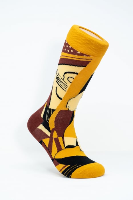 Sosete colorate inalte femei, Design Abstract Art. [1]