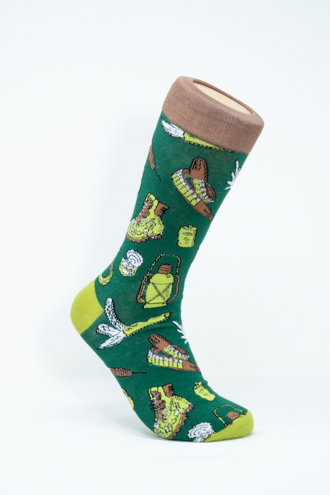 Sosete colorate inalte barbati, Aventura Verde pentru Exploratori Pasionati. [1]