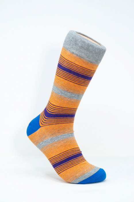 Sosete colorate inalte barbati, Dungi Multicolore. [1]