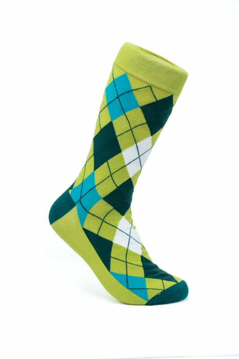 Sosete colorate inalte barbati, Figuri Geometrice. [1]