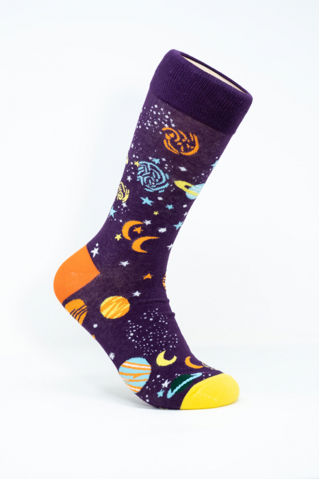 Sosete colorate inalte barbati, Spatiul Cosmic si Planete. [1]