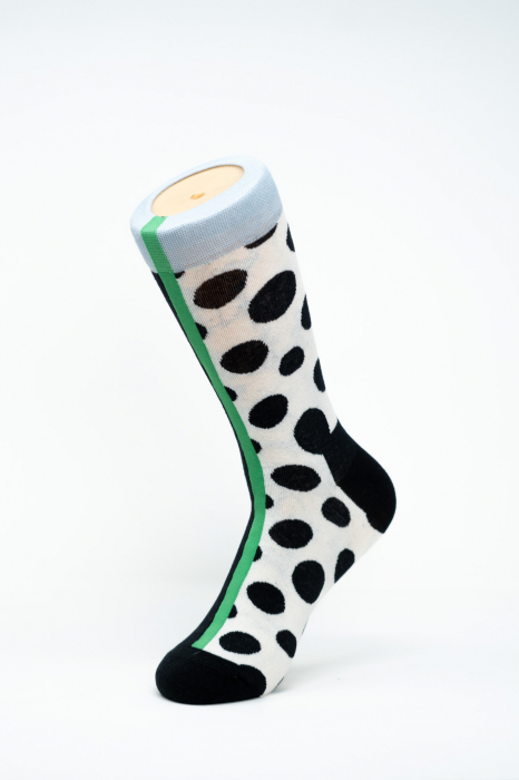 Sosete colorate inalte de femei, cu model, Happy Banana. [2]