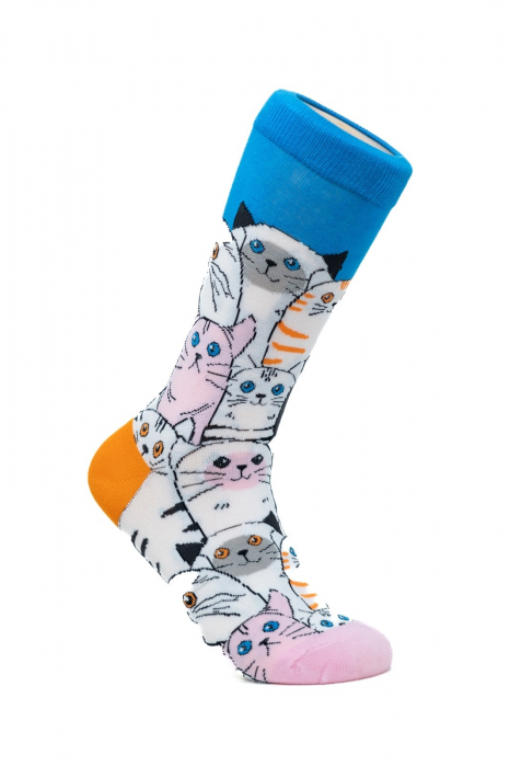 Sosete colorate inalte femei, Pisici Happy. [1]