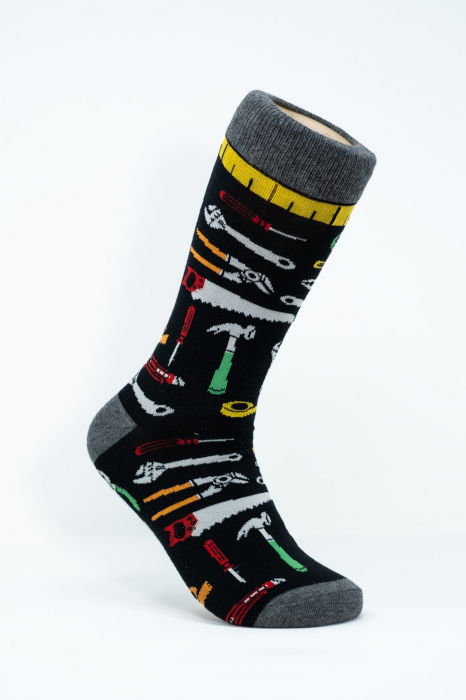 Sosete de barbati, cu model, colorate, Ustensile de Tamplarie. [1]