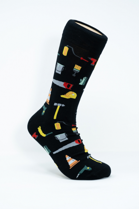 Sosete multicolore inalte barbati, Unelte Constructii. [1]