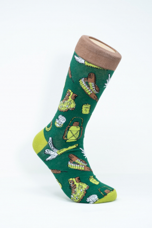 Sosete Barbati - Sosete colorate inalte barbati, Aventura Verde pentru Exploratori Pasionati.