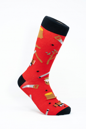 Sosete Barbati - Sosete colorate inalte de barbati, Ustensile Pentru Padurar.