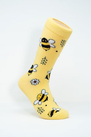 Sosete colorate femei - Sosete colorate inalte femei, Albinuta Intre Flori.