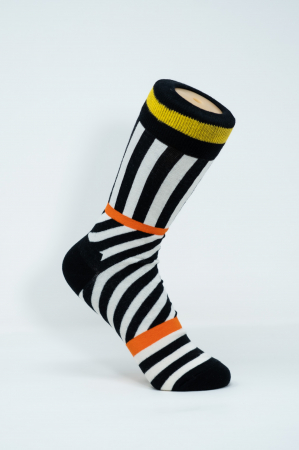 Socks for Women - Sosete colorate inalte femei, Imprimeu Dungi.