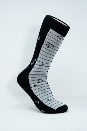 Sosete Barbati - Sosete colorate inalte femei si barbati, Clape de Pian cu Note Muzicale.