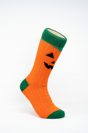 Sosete Femei - Sosete colorate inalte de femei si barbati, cu model, Halloween Monster.