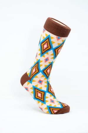 Sosete colorate barbati - Sosete colorate inalte barbati, Figuri Geometrice