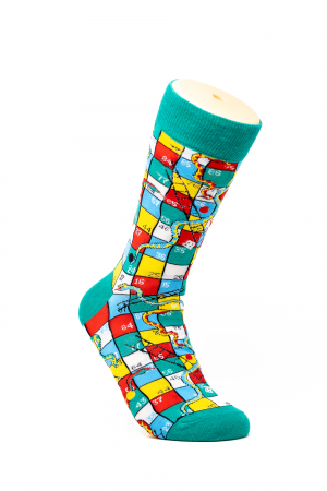 Sosete Femei - Sosete colorate inalte unisex, Serpi Colorati.