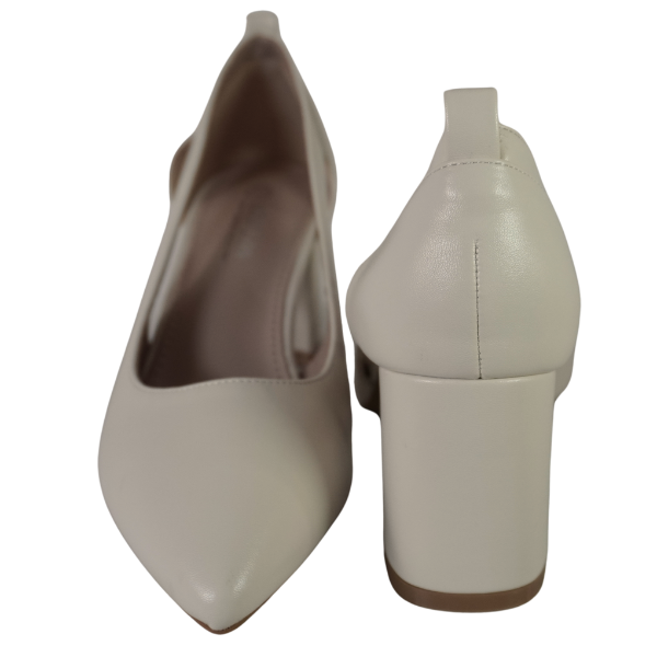 Pantofi eleganți cu toc gros - Bej [3]