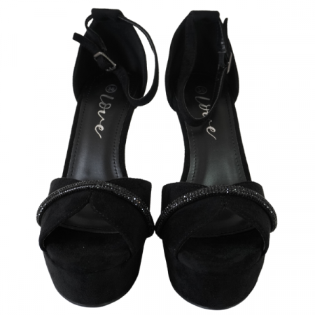 Sandale elegante cu toc înalt și platformă - Negru [1]