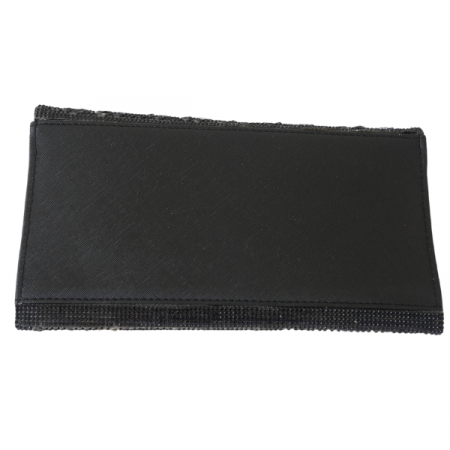 Plic cu strasuri și închidere metalică - Negru [3]