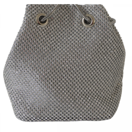 Geantă tip bucket cu aplicații strălucitoare - Silver [3]