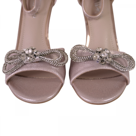 Sandale elegante cu toc înalt și aplicații strălucitoare [4]