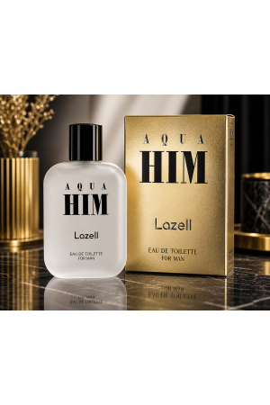 Parfumuri - Aqua Him For Men Eau de Toilette 100 ml - Parfum Fresh & Lemnos cu Lămâie, Bergamotă, Mandarină și Chihlimbar