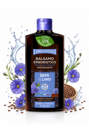Balsam de păr cu Semințe de In 200 ml, pentru păr fragil și deteriorat, efect hidratant, hrănitor și strălucire naturală