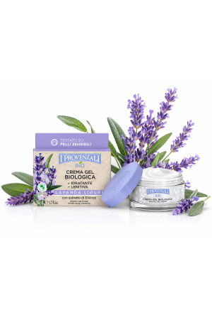 Creme de față - Bio Cremă Gel Biologică Lavandă Ligură 50 ml, hidratantă și calmantă pentru ten sensibil, absorbție rapidă