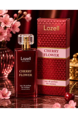 Parfumuri - Cherry Flower Eau de Parfum Femei 100 ml - Parfum Floral-Fructat cu Cireșe, Trandafir și Note Lemnoase